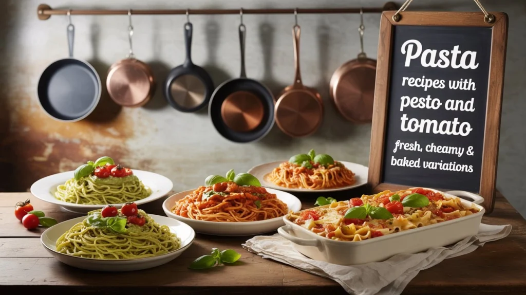 Pasta Recipes with Pesto and Tomato | Fresh, Creamy & Baked Variations