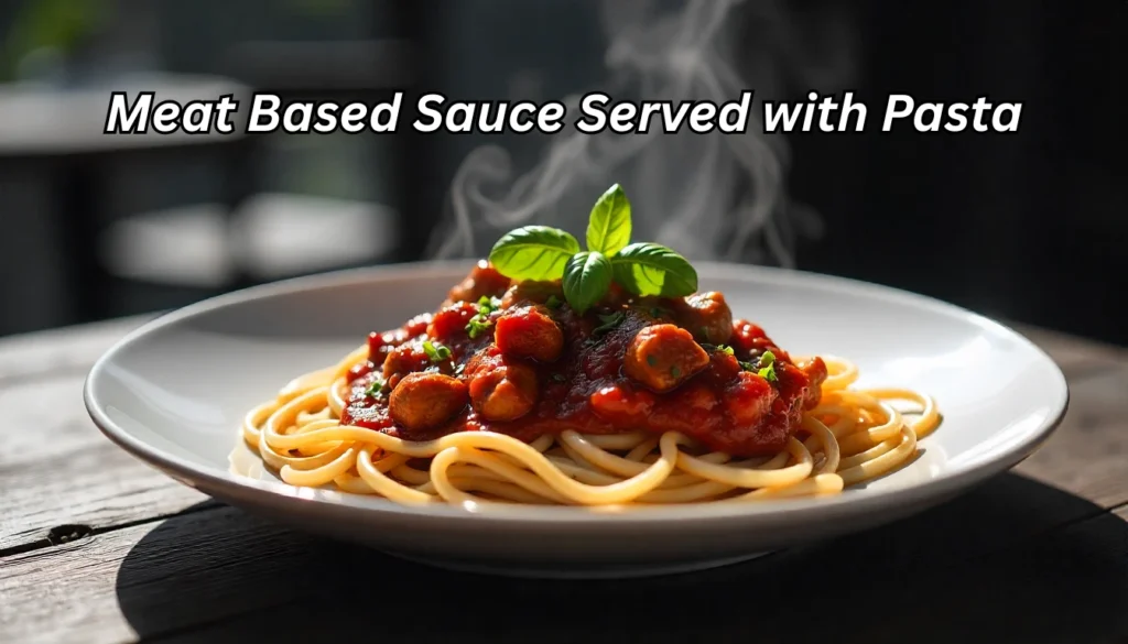 Meat Based Sauce Served with Pasta