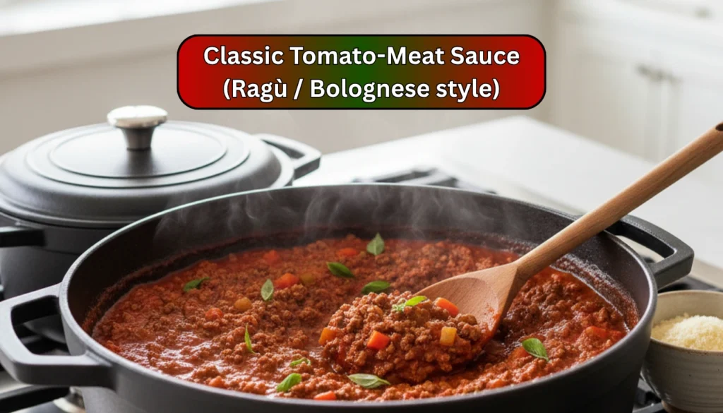 Classic Tomato-Meat Sauce (Ragù / Bolognese style)