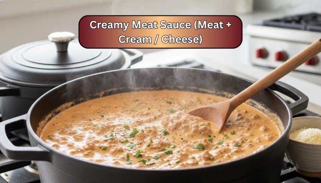 Creamy Meat Sauce (Meat + Cream / Cheese)