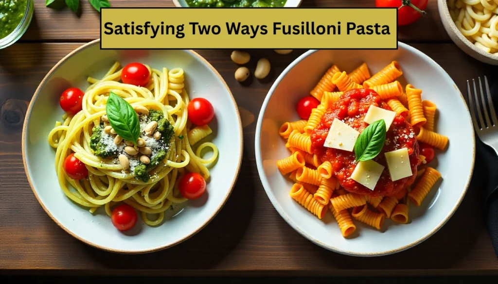 Satisfying Two Ways Fusilloni Pasta