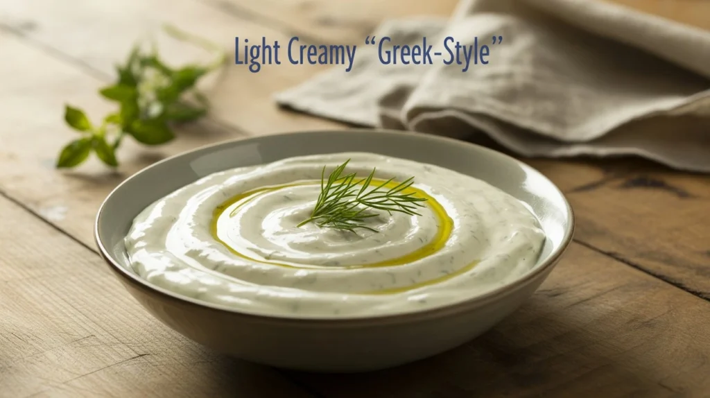 Light Creamy “Greek-Style” Sauce (Diabetic-friendly creamy option)