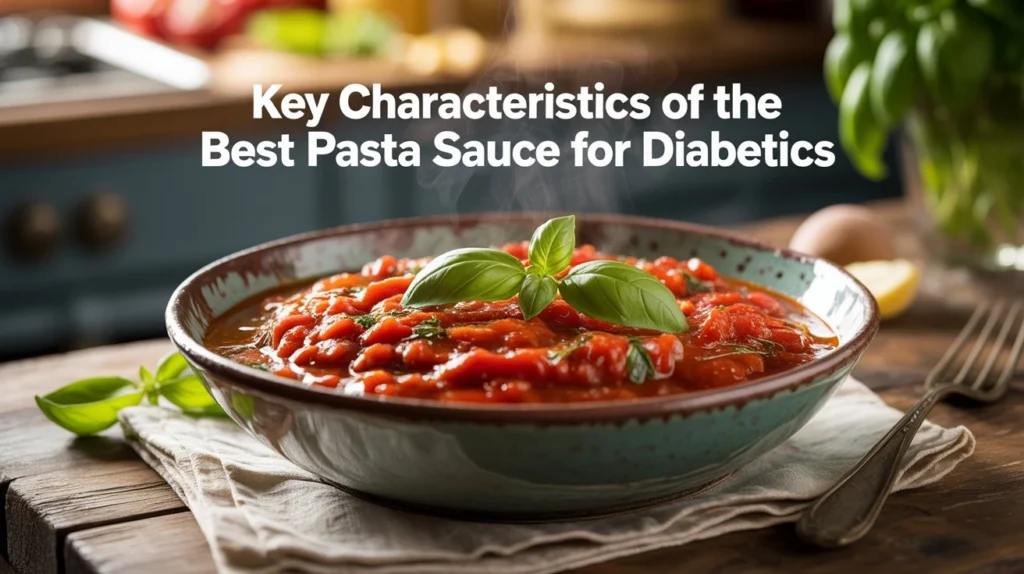 Key characteristics of the best pasta sauce for diabetics