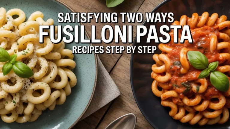 Satisfying Two Ways Fusilloni Pasta Recipes Step by Step
