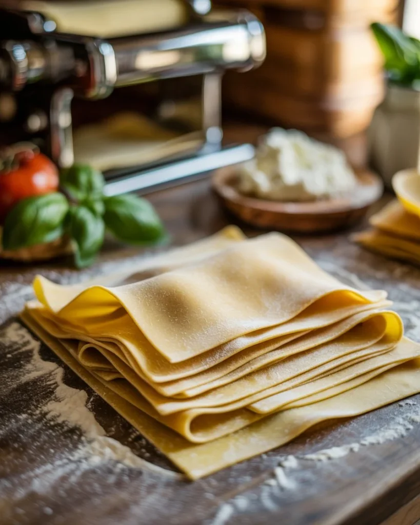 homemade lasagne pasta sheets