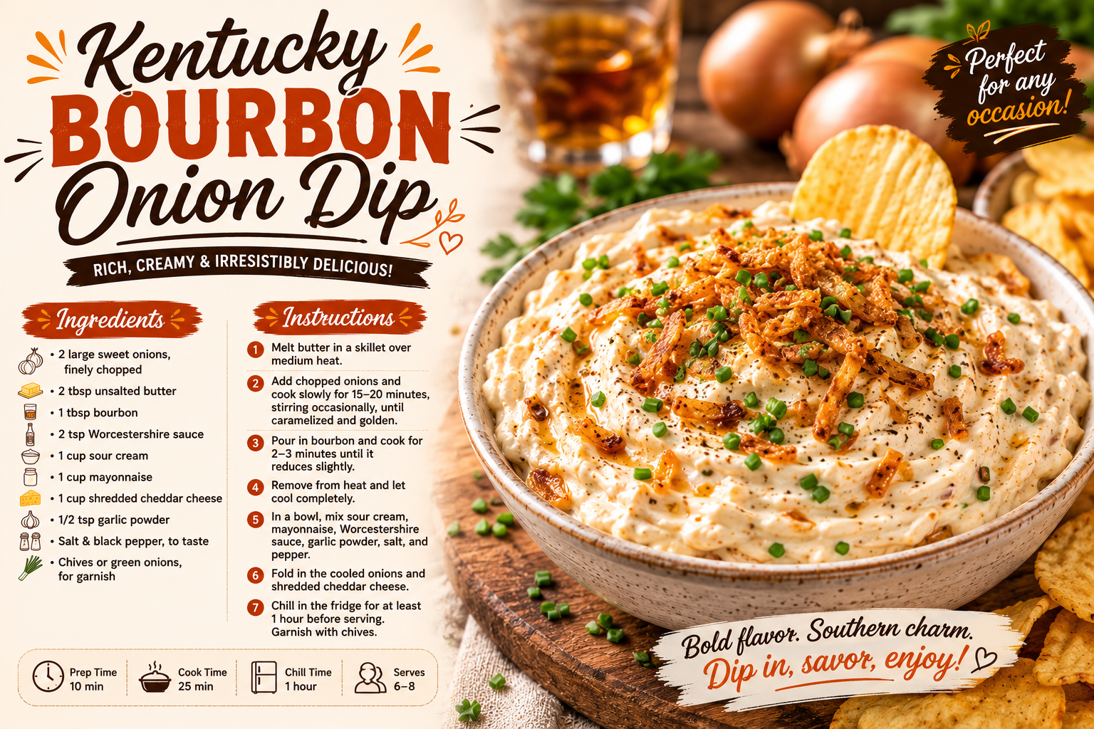 Kentucky Bourbon Onion Dip Recipe