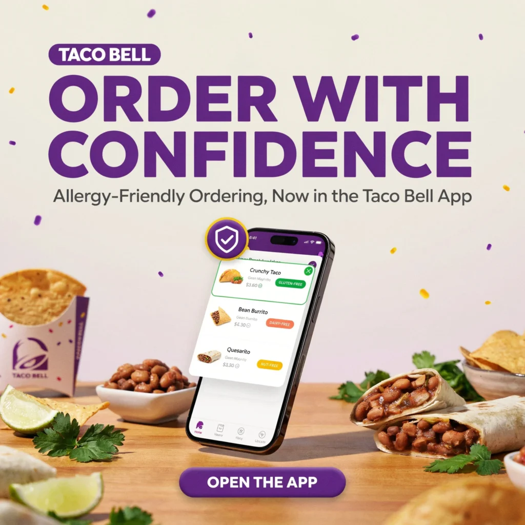 Using the Taco Bell App for Allergy-Friendly Ordering