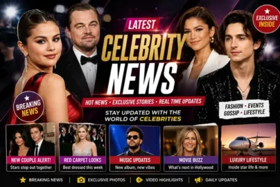 Celebrity news featuring the latest entertainment, fashion, music, and Hollywood updates