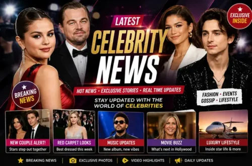 Celebrity news featuring the latest entertainment, fashion, music, and Hollywood updates